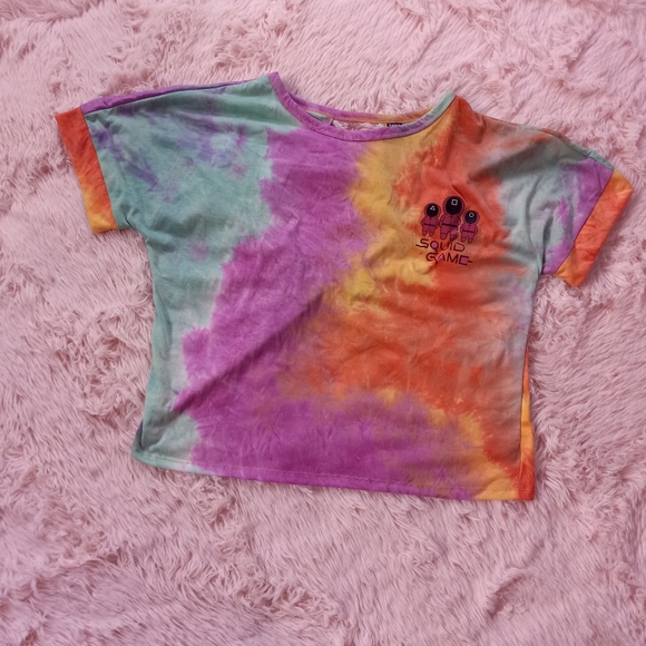 💥SQUID GAMES! Crossing revealing back unique ooak custom tiedye tee! Nwot! - Picture 5 of 7